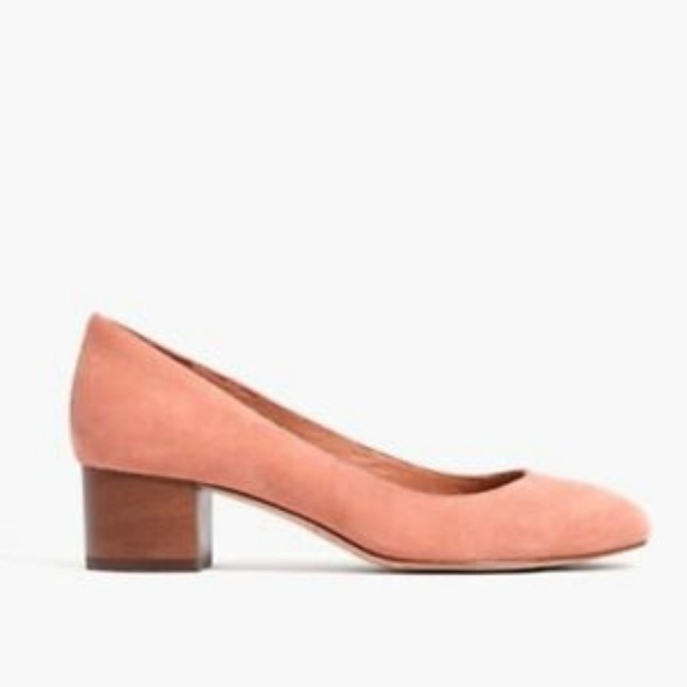 Madewell Ella Pump Block Heel in Pink